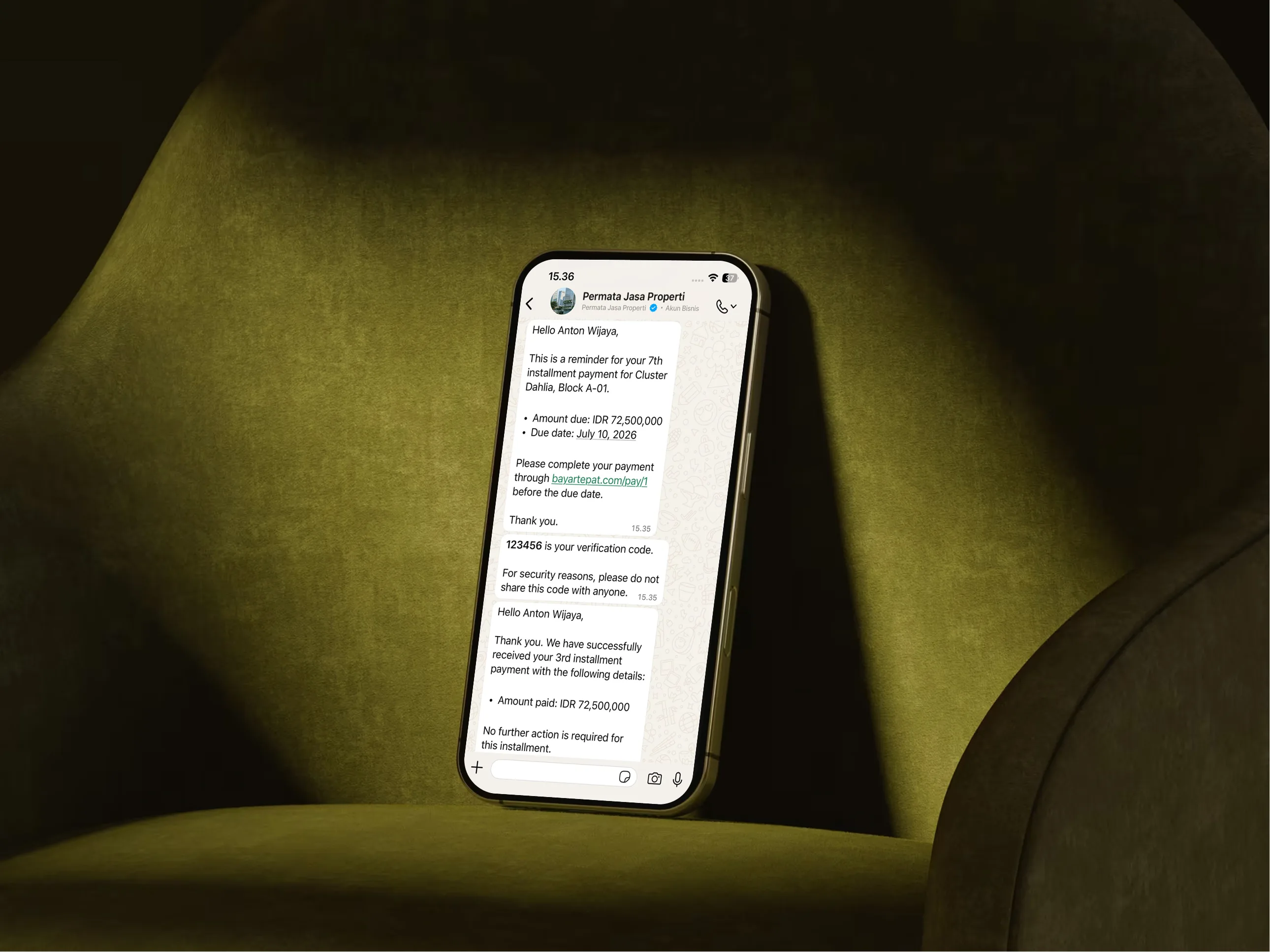Reminders go out, payments come in — hands-free.